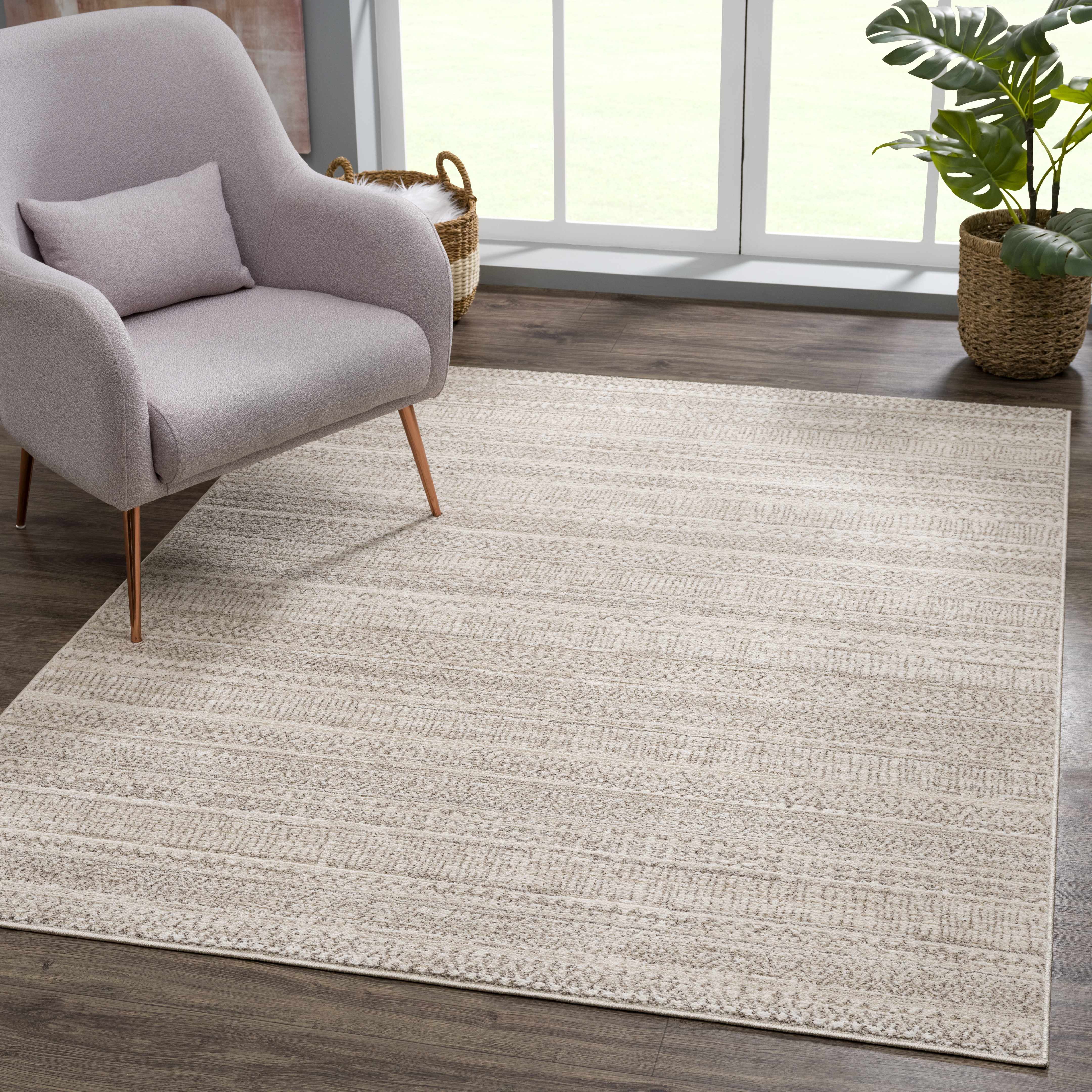 Indulge in Luxury: Hauteloom Nate Beige Tribal High Pile Carpet