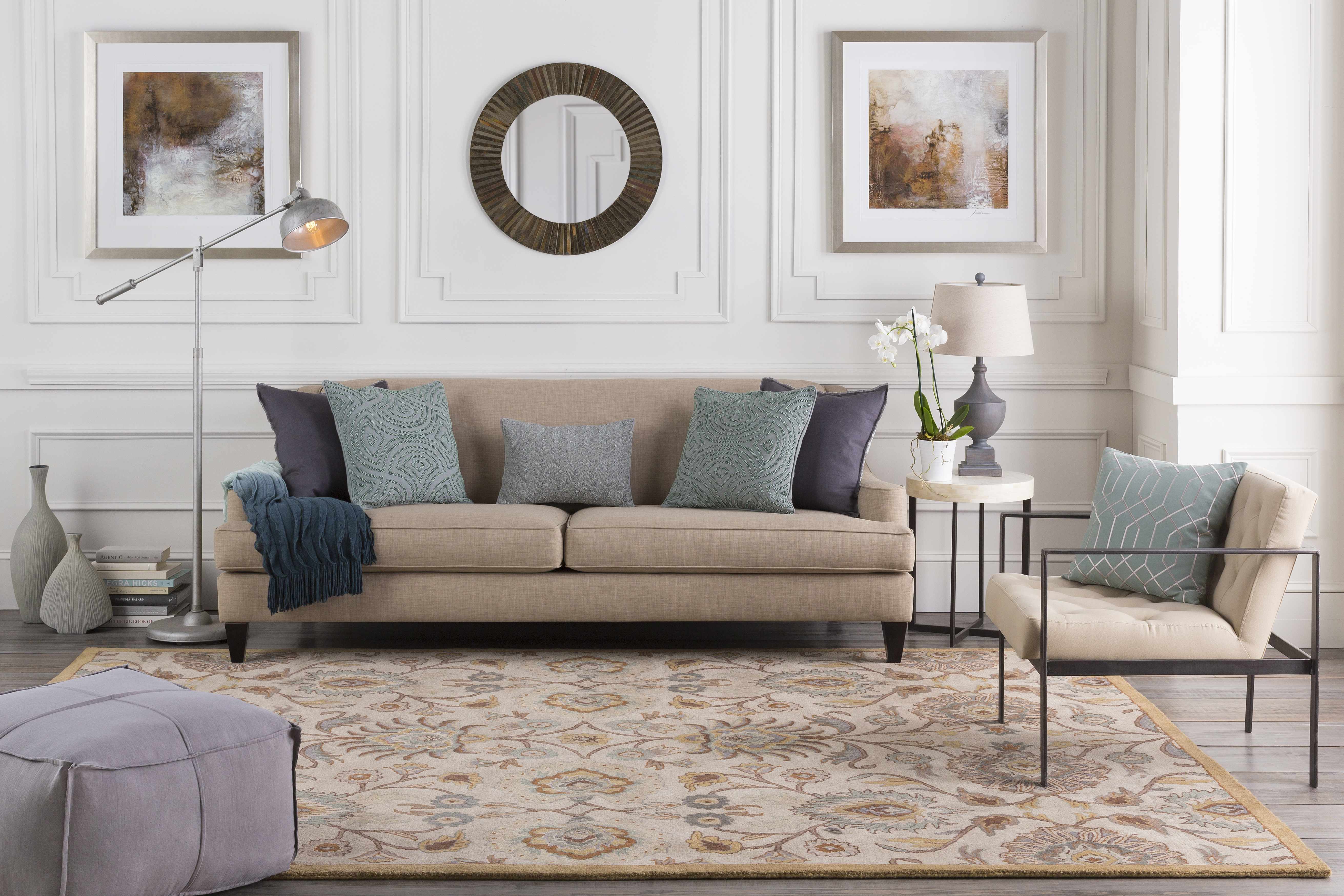 Hauteloom Conesus Hand Tufted Tan Wool Rug - A Luxurious Addition to Your Space