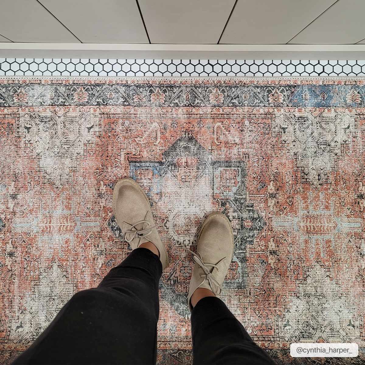 Hauteloom Rosman Distressed Washable Rug - Transform Your Space with Style