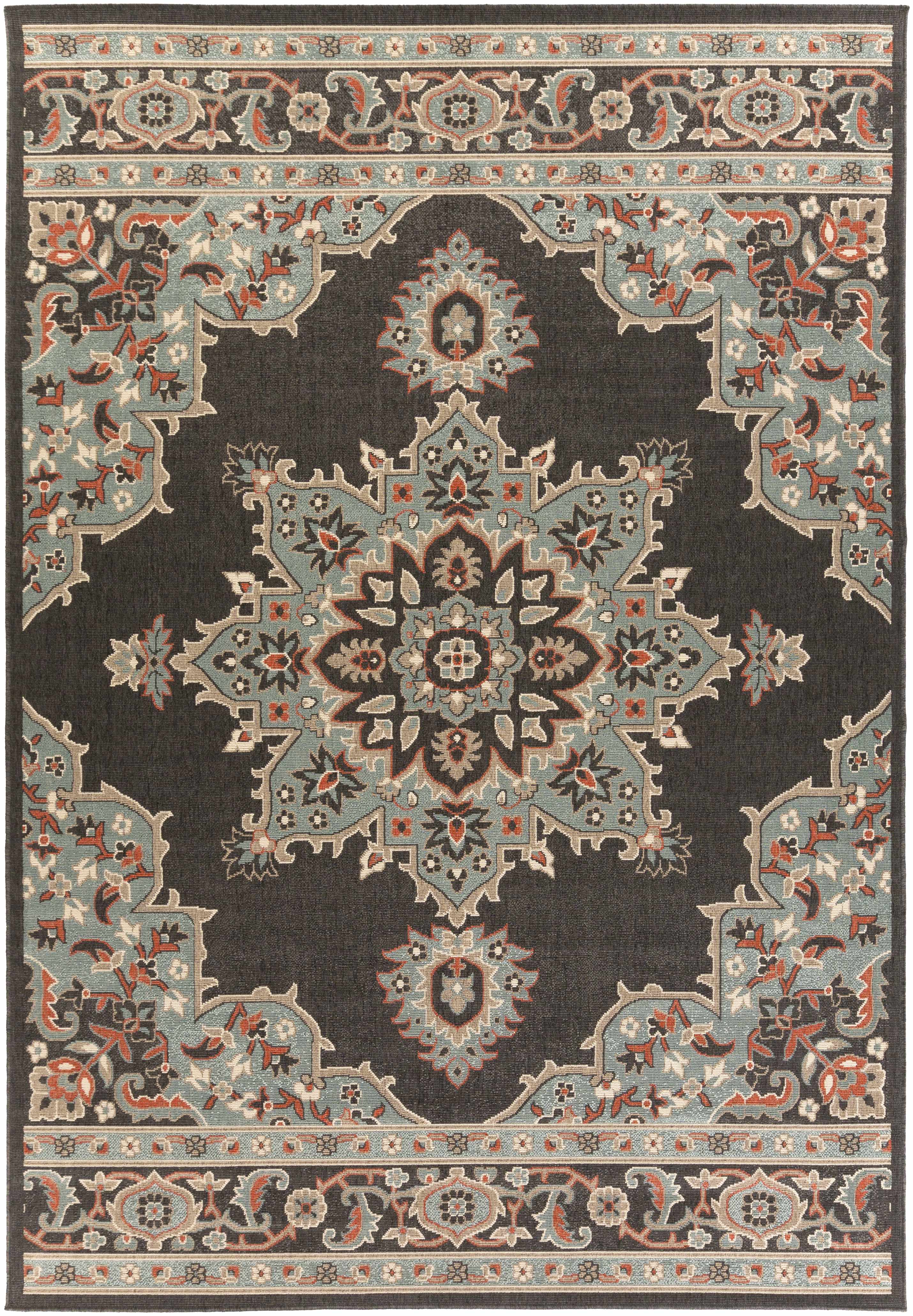 Exquisite Hauteloom Roseglen Brown Medallion Area Rug