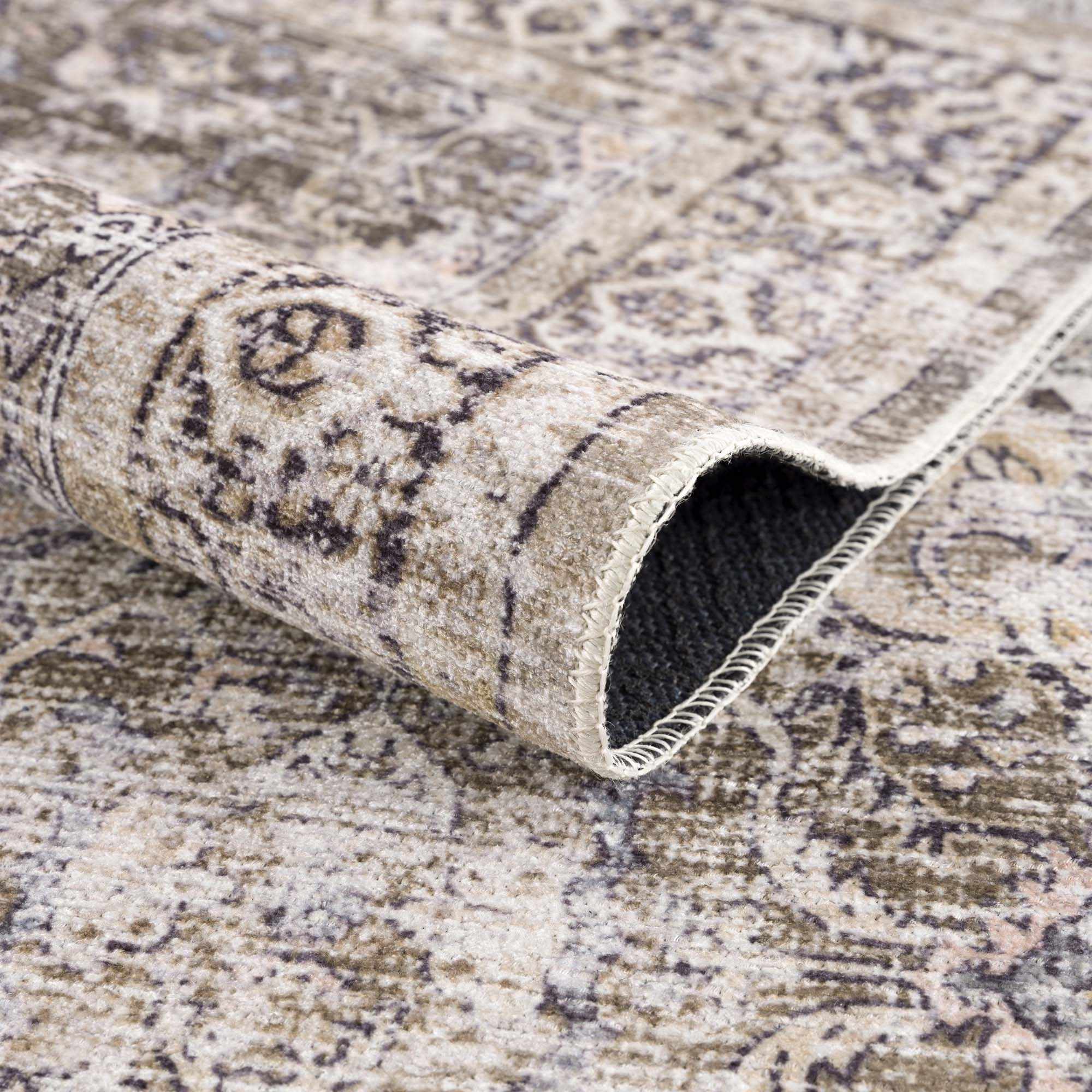 Hauteloom Olive Holi-2304 Washable Vintage Area Rug - Transform Your Space!