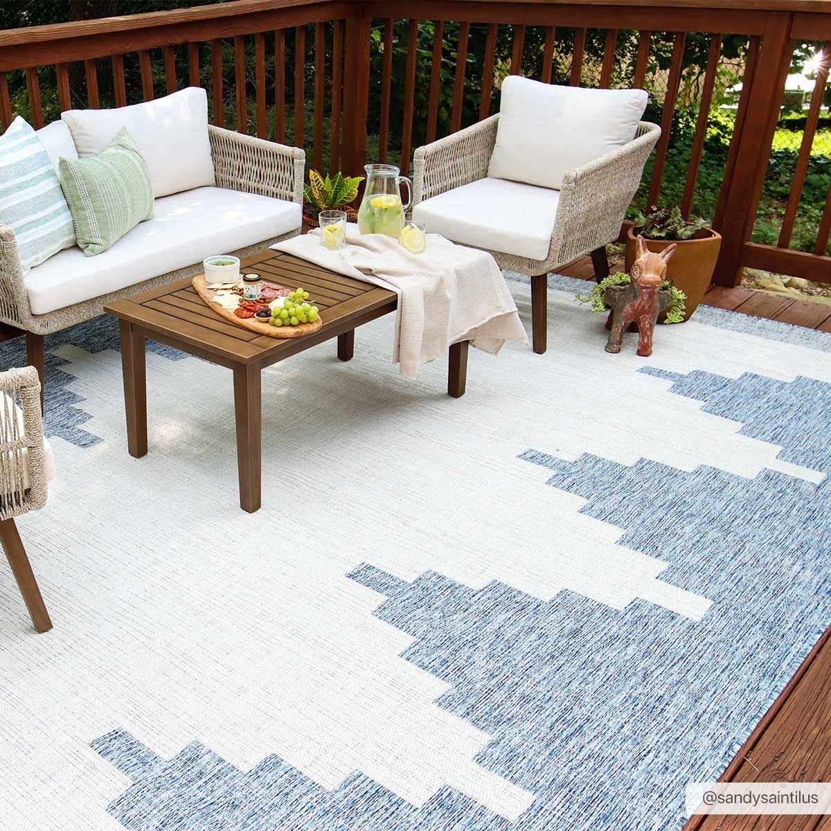 Hauteloom Djugun Blue: The Perfect Rug for Indoors and Outdoors