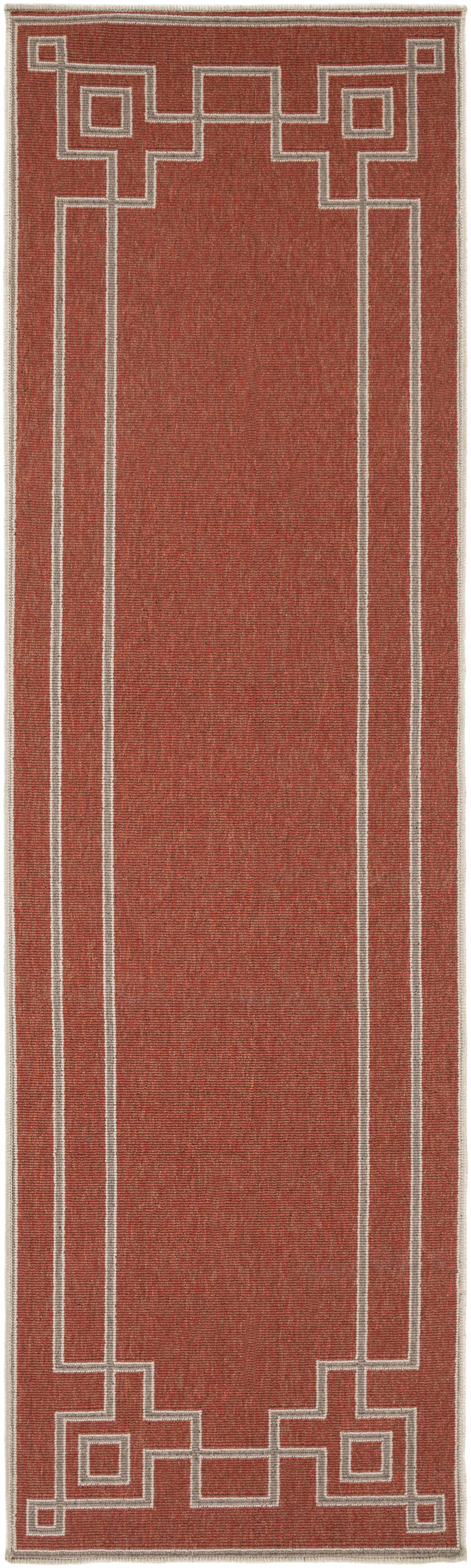 Hauteloom Harborgreek Brick Red Outdoor Rug - Transform Your Outdoor Space