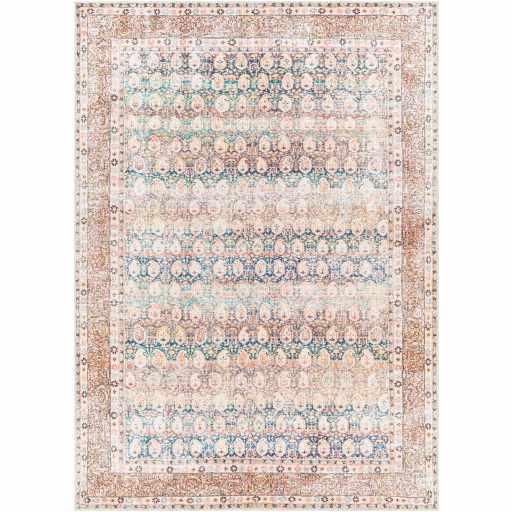 Hauteloom Rust Maligaya Distressed Washable Area Rug - Transform Your Space