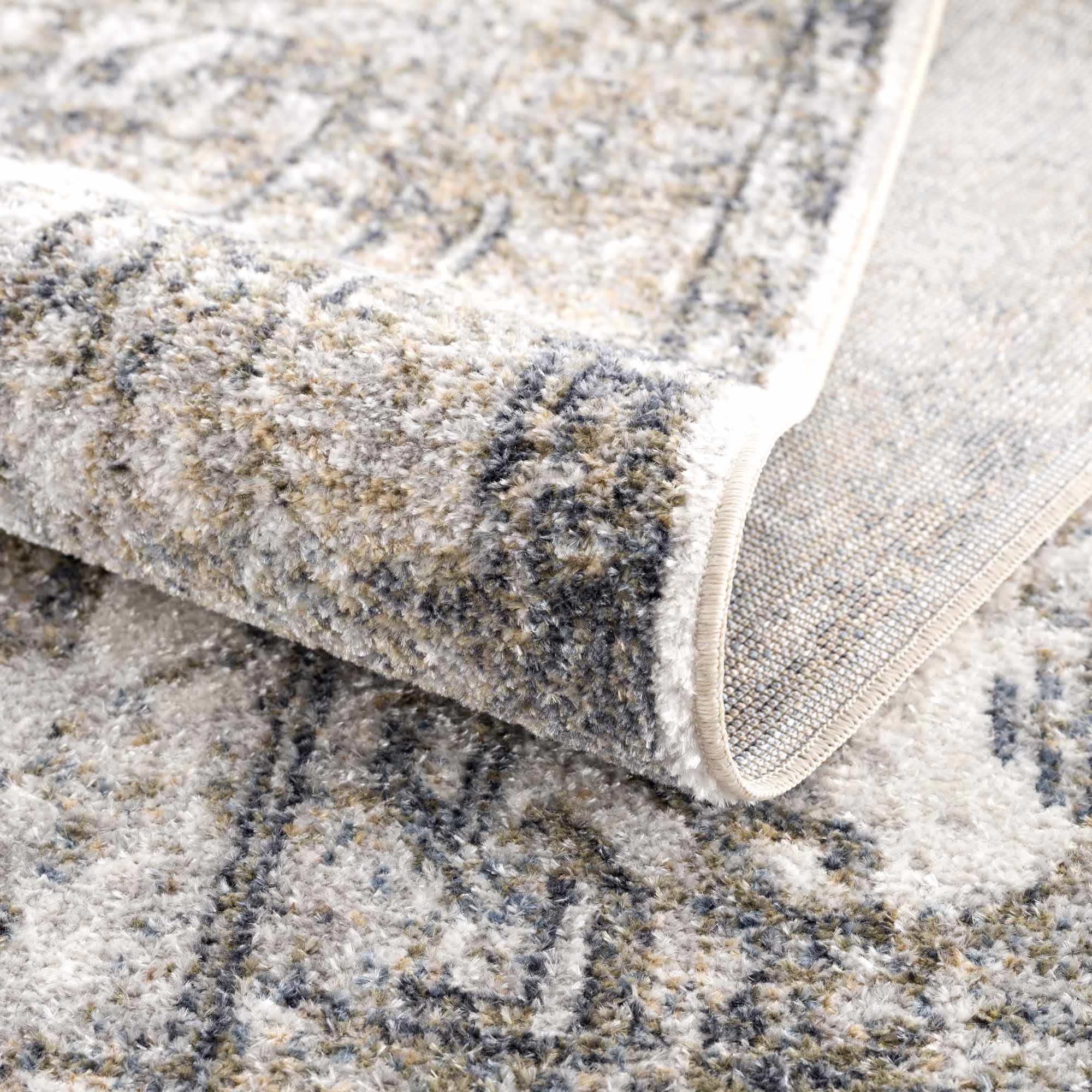 Indulgent Hauteloom Olive Hera Washable Area Rug