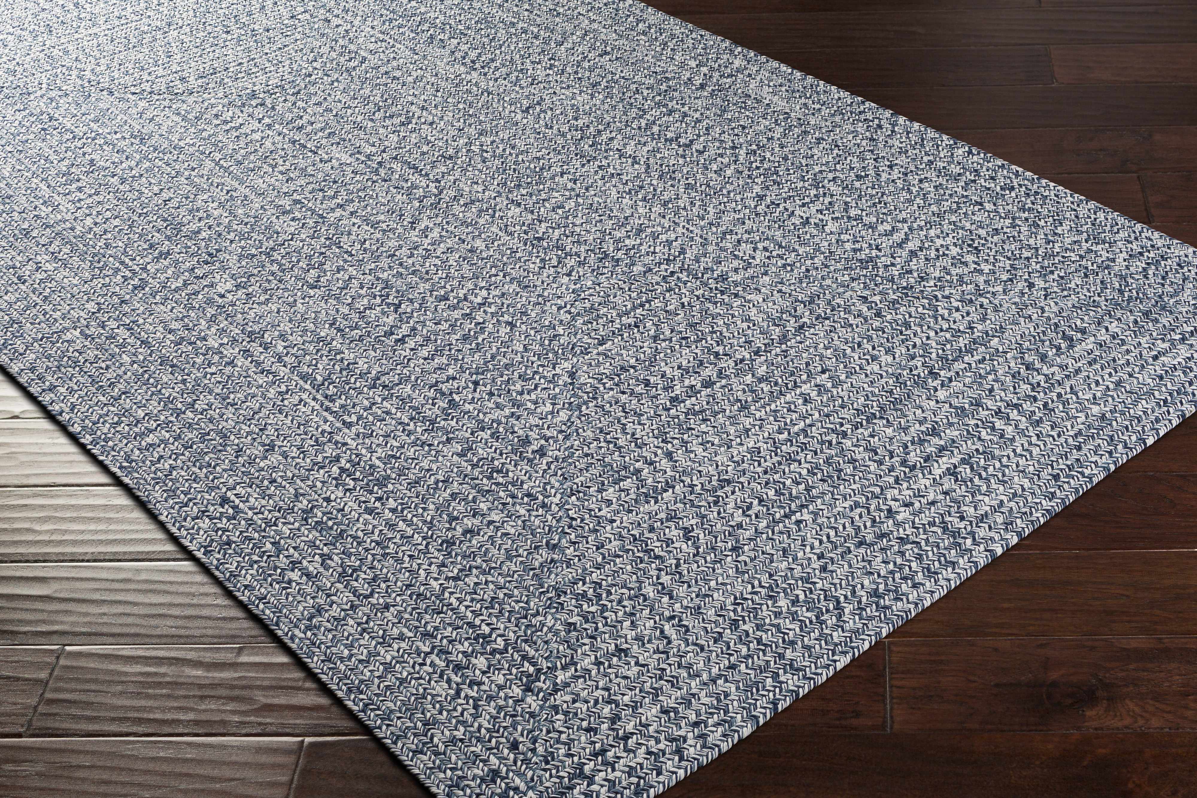 Exquisite Hauteloom Blue Braided Faux Jute Rug - A Must-Have for Your Space