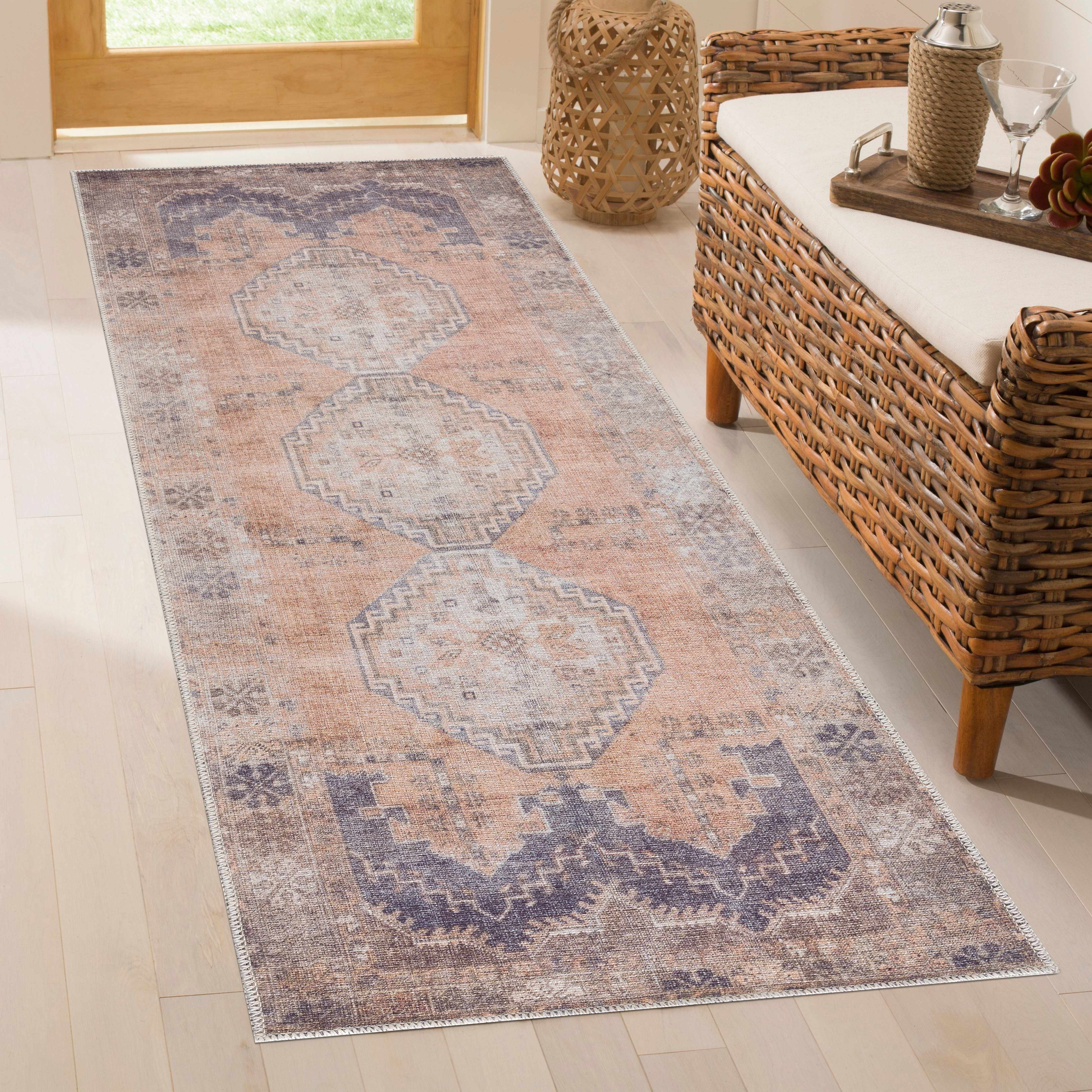 Hauteloom Carrabelle Peach Washable Rug - Grab Yours Now During Clearance!