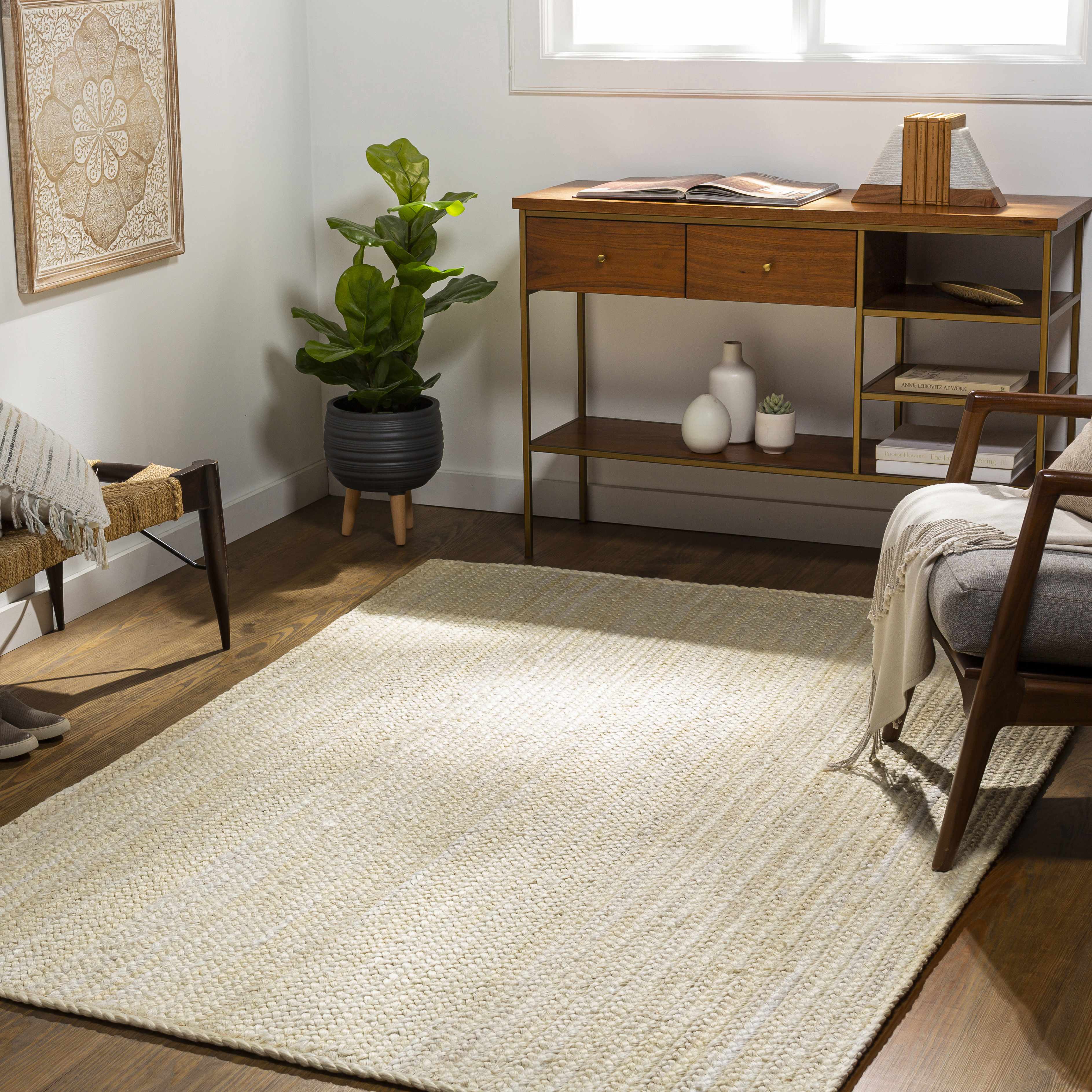 Exquisite Hauteloom Pangnir Braided Jute Rug
