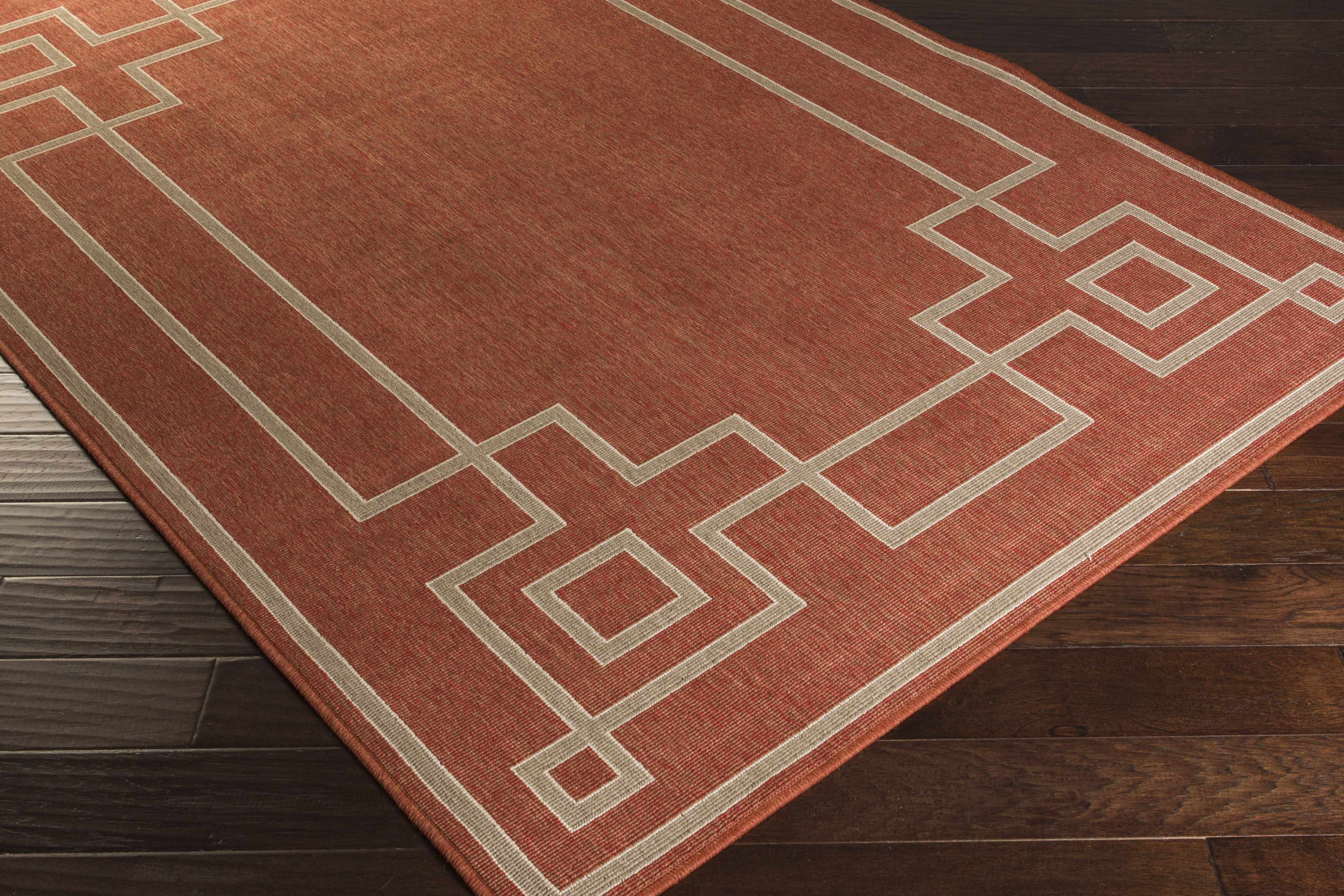 Hauteloom Harborgreek Brick Red Outdoor Rug - Transform Your Outdoor Space