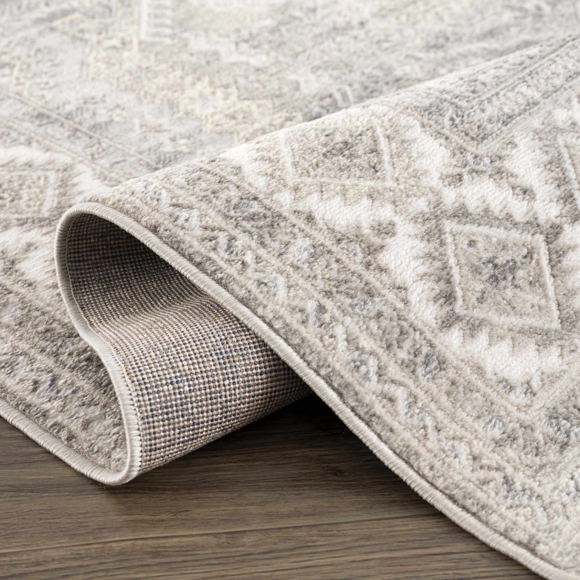 Exquisite Hauteloom Brend Taupe Medallion Area Rug